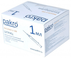 Шприц инсулин 3х комп 1мл №100  (21G 0,4х13)