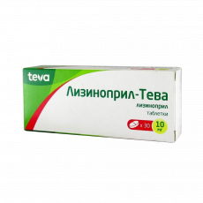 Лизиноприл-Тева 10 мг N30 таблетки