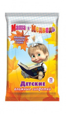 Салфетки влажные детские маша и медведь N15