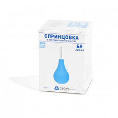 Спринцовка пвх Б-9 тверд нак 230мл  (кор вива евро)