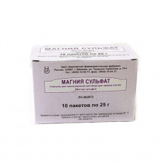 Магния Сульфат 25 г N10 порошок для приготовления раствора