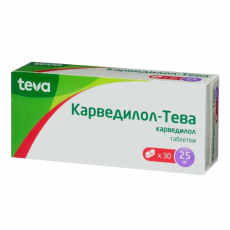 Карведилол-Тева 25 мг N30 таблетки