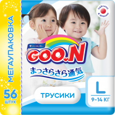 Подгузники-трусики Гун/Goon L лардж №56  (9-14кг)