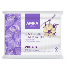 Ватные палочки Амра №200  (пакет)