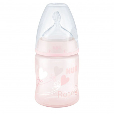 Нук first choice plus baby rose бутылочка 150мл соска силикон 0-6мес р1 среднее отверстие шарик   (10743744)