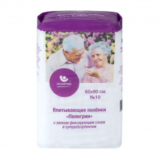 Пеленки впитывающие Пелигрин с суперабсорбентом N10 60х90