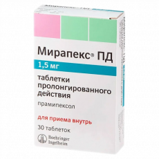 Мирапекс ПД 1,5 мг N30 таблетки