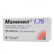 Манинил 1,75 мг N120 таблетки