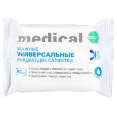 Клинса Универсальные очищающие влажные салфетки N60