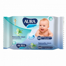 Салфетки влажные детские Аура ультра комфорт N60