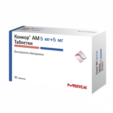 Конкор АМ 5 мг+5 мг N30 таблетки