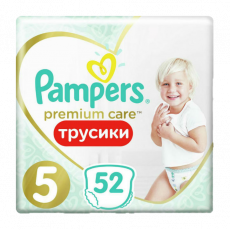 Подгузники-трусики Памперс премиум кеа пантс юниор №52  (12-17кг)