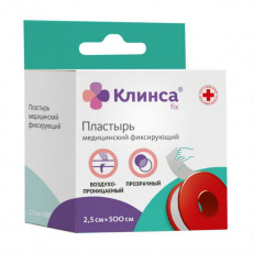 Пластырь клинса импэкс-мед 2,5х500см прозрач