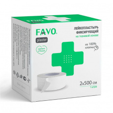 Пластырь фиксирующий фаво/favo ткан 2х500см