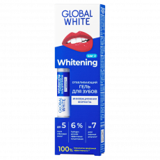 Глобал вайт/global white гель отбеливающий д/зубов 3 тона 5мл  (блистер)