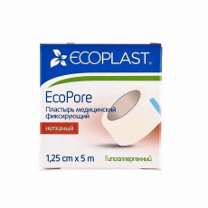 Пластырь Ecoplast фикс неткан ecopore 1,25x5см
