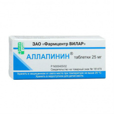 Аллапинин 25 мг N30 таблетки