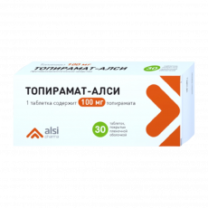 Топирамат-Алси таб. п.п.о. 100мг №30
