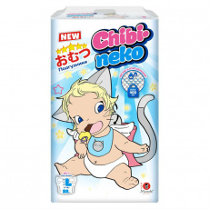 Подгузники Maneki/манеки chibi-neko L №52  (9-14кг)