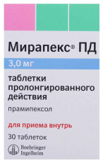 Мирапекс ПД таб.пролонг. 3мг №30