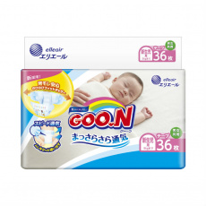 Подгузники Гун/goon ньюборн №36  (2-5кг)
