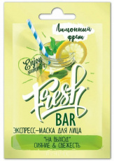 Маска-экспресс д/лица fresh bar лимонный фреш на выход сияние и свежесть 12мл