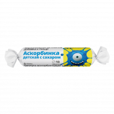 Витатека аскорбинка детская таб. крутка аскорбиновая к-та 20мг с сахаром 2,9г №10