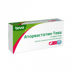 Аторвастатин-Тева 40 мг N30 таблетки