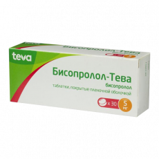 Бисопролол-Тева 5 мг N30 таблетки