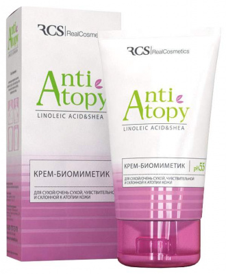 RCS/реал косметик anti atopy крем-биомиметик д/сухой и очень сухой чувствит и склонной к атопии кожи 150мл