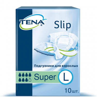 Тена Слип Супер подгузники р. L N10