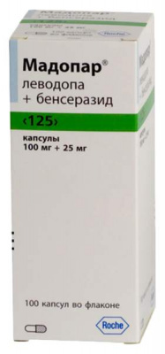 Мадопар ГСС 125 100 мг+25 мг N100 капсулы