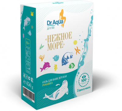 Соль морская Др аква детство ромашка 450г  (кор)