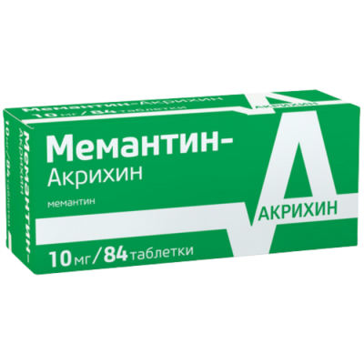 Мемантин-Акрихин таб. п.п.о. 10мг №84
