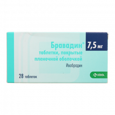 Бравадин таб. п.п.о. 7,5мг №28