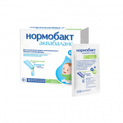 Нормобакт аквабаланс пор. д/детей 2-х камерн duocam 2г+3,89г №8  (яблоко)