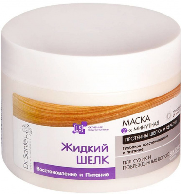 Др санте/dr sante жидкий шелк маска д/волос восст и питание 300мл