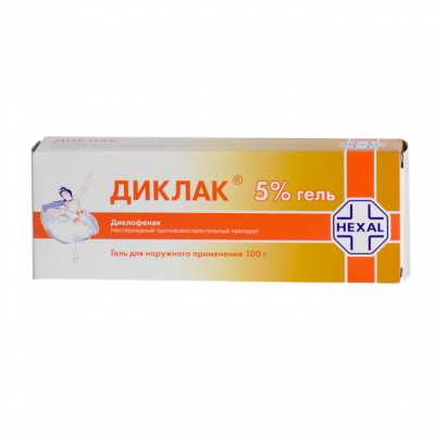 ДИКЛАК 5% 100г гель для наружного применения