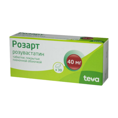 Розарт 40 мг N30 таблетки