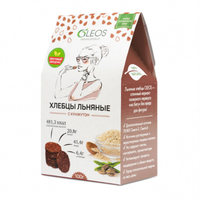 Хлебцы льняные с кунжутом 100г