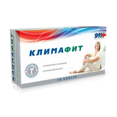 911 климафит комплекс витаминов д/женщин при перименопаузе и менопаузе капс. №30