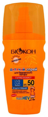 Биокон спрей д/загара детский суперзащита spf50+ 160мл