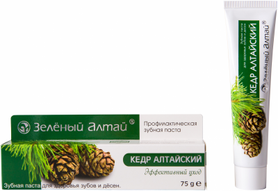 Зеленый алтай з/паста кедр алтайский 75г