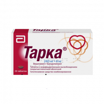 Тарка 4 мг+240 мг N28 таблетки