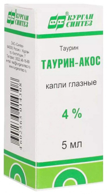 Таурин Акос 4% 5 мл капли глазные