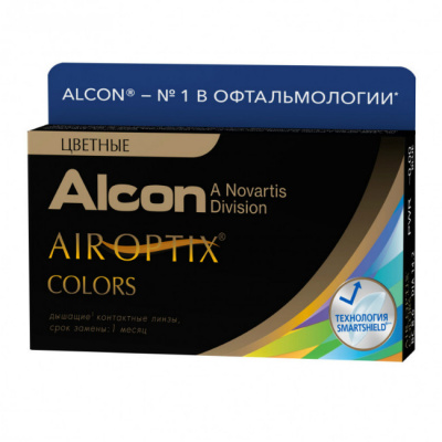 Линзы контактные Alcon air optix colors цветные -0,00 N2 blue