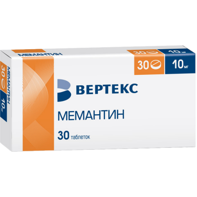 Мемантин 10 мг N30 таблетки