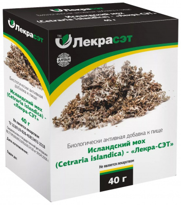 Мох исландский (цетрария) слоевища 40г