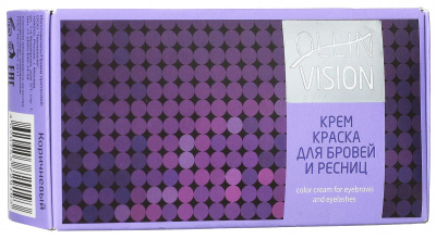 Оллин vision крем-краска д/бровей и ресниц коричневый 20мл