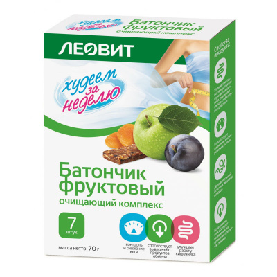 Худеем за неделю биослимика батончик фруктовый очищающий комплекс 10г №7